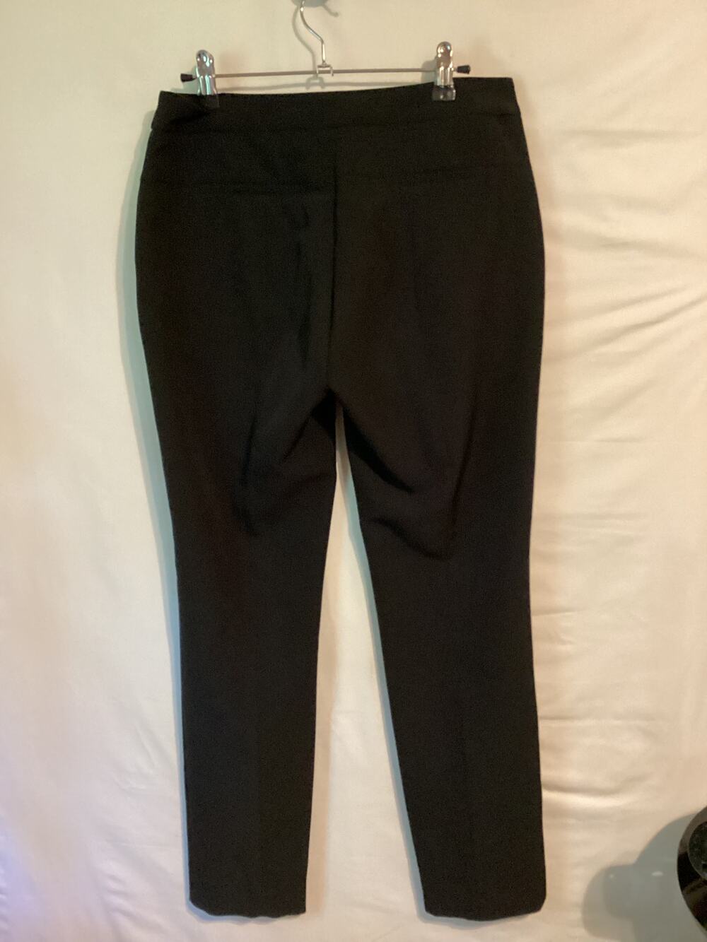 1026 Adrianna Papell Straight Leg Crepe Dress Pants Womens Size 4 Solid Black
